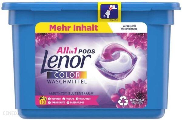 Lenor All-In-1 Kapsułki Do Prania Kolorów 18Szt.