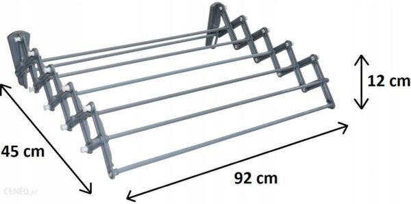 Suszarka Harmonijkowa Rozciągana Szerokość 90 cm