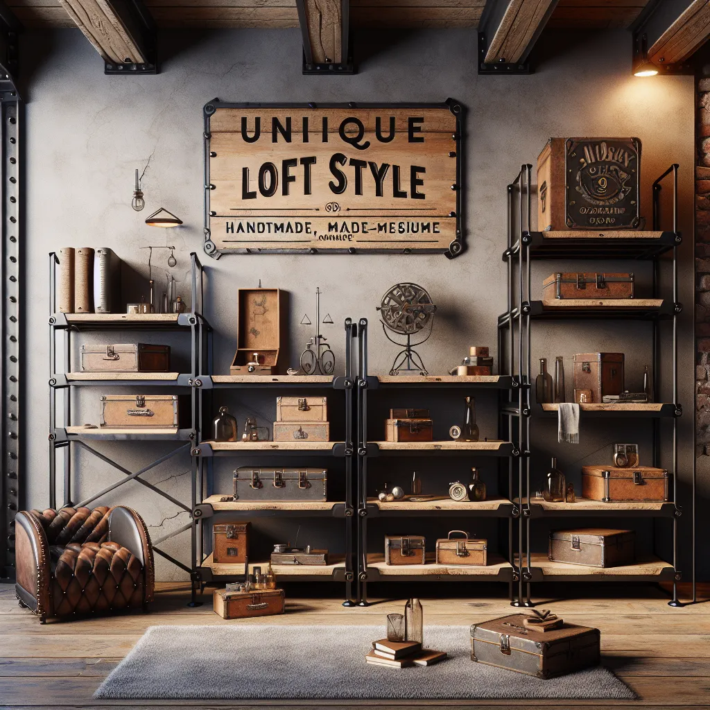 Unikalne regały loft: ręcznie robione meble na wymiar w stylu industrialnym