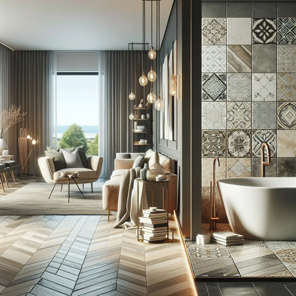 Modne trendy w aranżacji wnętrz: Płytki podłogowe i ceramiczne płytki do łazienki od Aparici